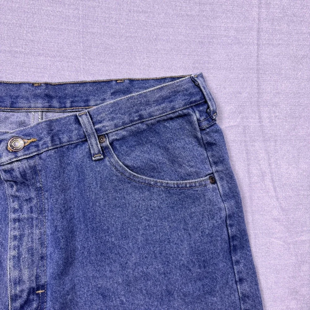 Wrangler Mens Blue Denim Regular Rodeo Stretch Straight Leg‎ Jeans Size 38x29